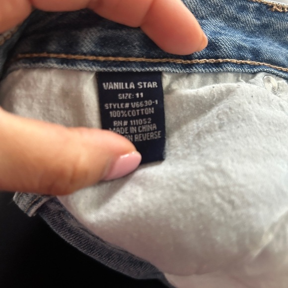 Distressed Denim Mini Skirt - Picture 2 of 5